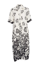 Load image into Gallery viewer, 153- Rose Print Long Collar Top- Ora