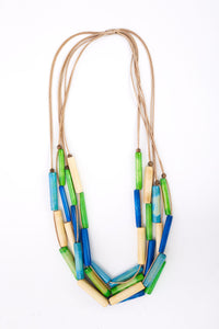 194- Colour Block Tube Necklace- Ora