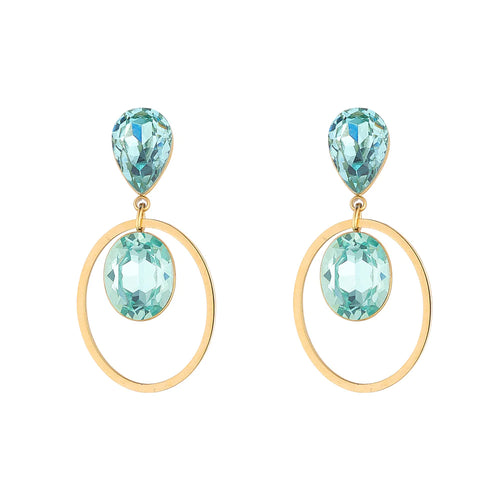 Tori Light Blue Earrings- Knight & Day Jewellery