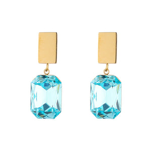 Zaria Light Blue Earrings- Knight & Day Jewellery