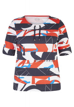 Load image into Gallery viewer, 113352- Red/Navy/White/Blue stripe top - Rabe