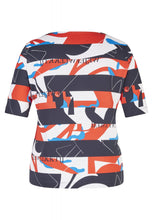 Load image into Gallery viewer, 113352- Red/Navy/White/Blue stripe top - Rabe