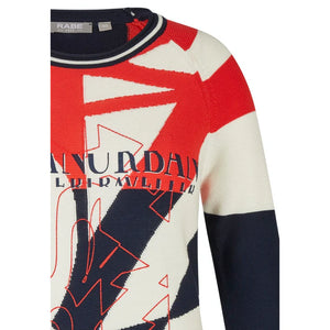 113611- Red/Navy/Cream jumper - Rabe