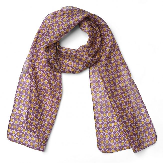 Ronda Burgundy Silk Scarf -Quintessential