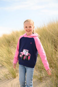 Pink Tractor Hoody - Little Lighthouse