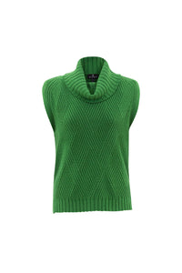6755- Marble Cowl Neck Vest- Green