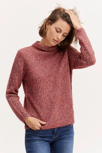 1157- Fransa pink speck wooly jumper