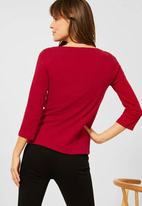 317389- Cecil Basic Top- Cherry Red
