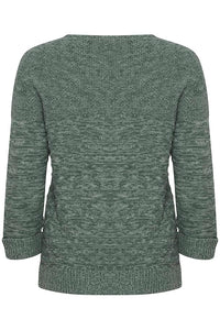 0731- Green knitted sweater- Fransa