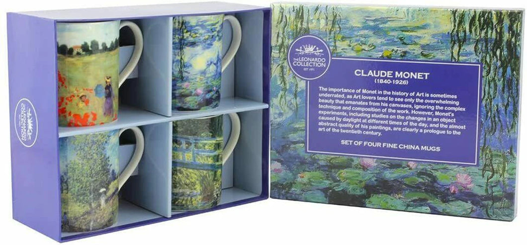 Claude Monet 4 mug gift set