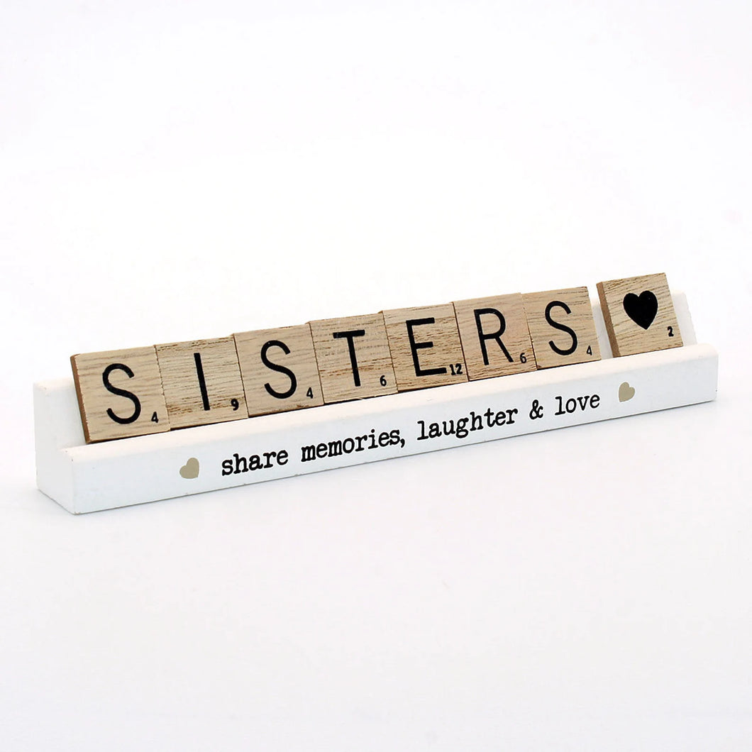310254 - Scrabble Plaque - Sister - Joe Davis