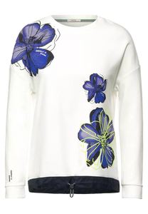 301862- Floral Print Sweatshirt- Cecil