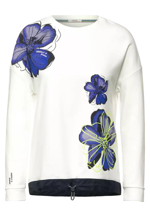 301862- Floral Print Sweatshirt- Cecil