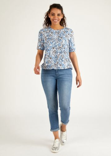112363- Blue Print T-shirt- Rabe