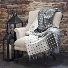 Load image into Gallery viewer, Foxford Grey Dotty Throw
