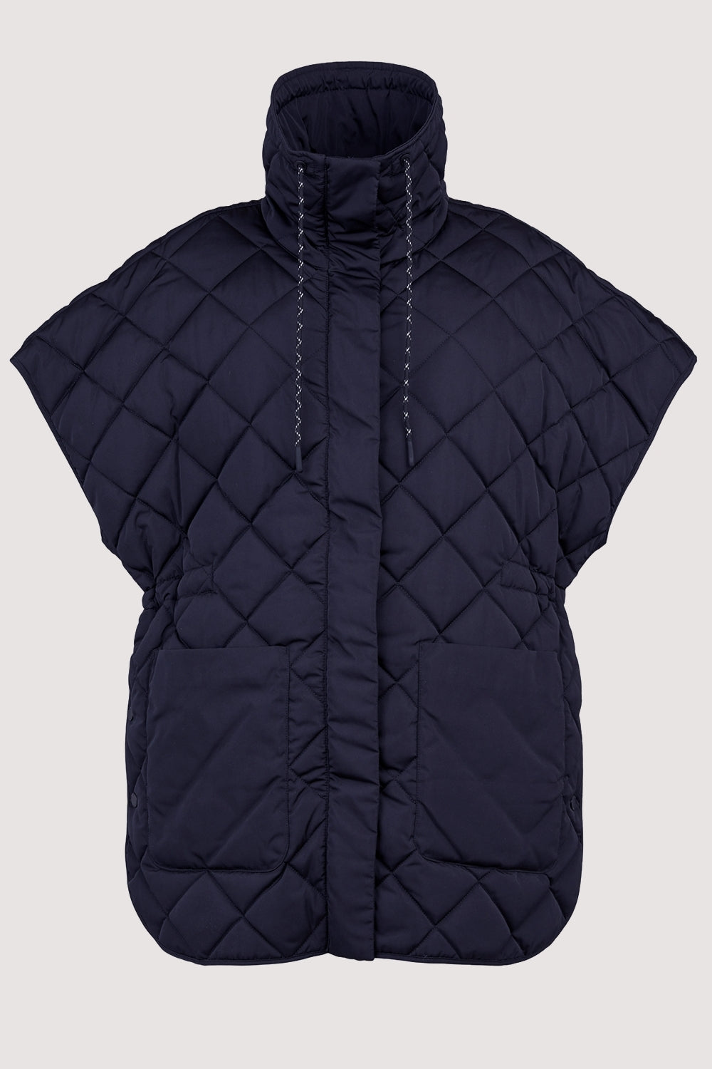 510-Navy Quilted Waistcoat - Frandsen