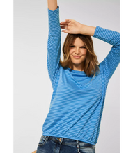 Load image into Gallery viewer, 947 Cecil Blue Stripe Top