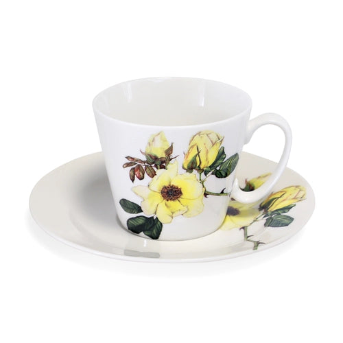 147591- Tipperary Crystal S/2 Cup & Saucer (Rose & Iris)