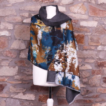 Navy/Gold - Cashmere Wrap