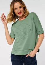 Load image into Gallery viewer, 318519- green soft embroidered shirt- Street One