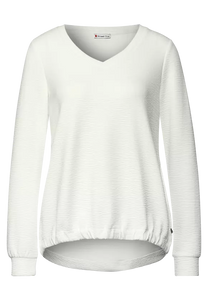 318783- Cream V Neck Jumper - Street One