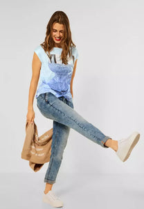 317818- Blue Print T-Shirt- Street One