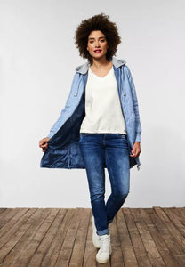 318783- Cream V Neck Jumper - Street One