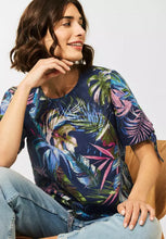 Load image into Gallery viewer, 343053- Blue Linen Printed Blouse- Cecil