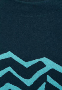 302119-Deep Teal Birdseye Sweater- Street One
