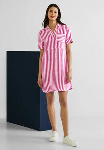 143475- Pink Stripe Linen Dress - Street One