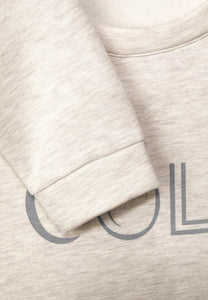 302001- Sand Print Sweatshirt - Cecil