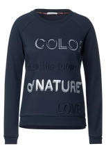 Load image into Gallery viewer, 302001- Navy Print Sweatshirt - Cecil