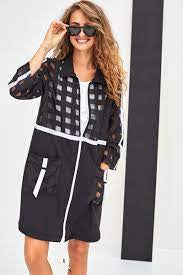 22162- Jacket with mesh check - Naya