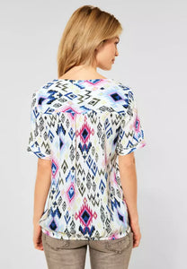 343262- Aztec Printed Blouse- Cecil