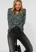 Load image into Gallery viewer, 343604- Mint Printed V-Neck Blouse - Street One
