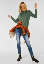 Load image into Gallery viewer, 13389-Frosty Green Boat Neck Jumper- Street One