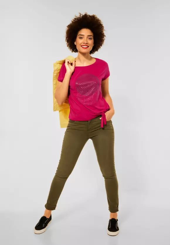 318037-Red T-Shirt with stone detail Street One