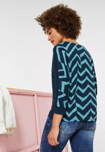 318786- Teal V- Neck Top- Street One