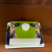 Load image into Gallery viewer, Brigid Shelly Cow Butter Dish - Hannie Mae (Green)