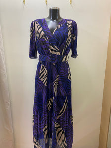 5655 - Purple Print Dress - Kyla