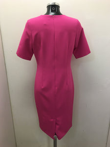 V Neck Short Sleeve Pink Dress - Avalon