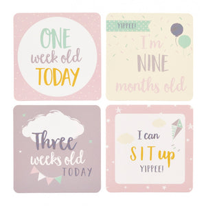 Baby Milestone Cards- Pink