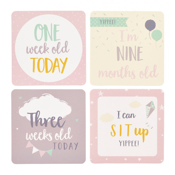 Baby Milestone Cards- Pink