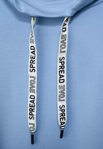 301952- Light Blue Stand up Collar Sweatshirt - Cecil