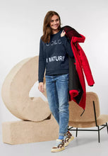 Load image into Gallery viewer, 302001- Navy Print Sweatshirt - Cecil