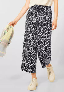 375222- Casual Fit Print Trousers - Cecil