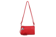 Load image into Gallery viewer, 88101- Crossbody bag with zip clasp - Red