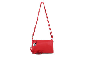 88101- Crossbody bag with zip clasp - Red