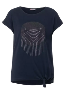 318037-Navy T-Shirt with stone detail - Street One