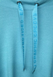 318877- Aqua Blue Cosy High Collar Jumper - Cecil